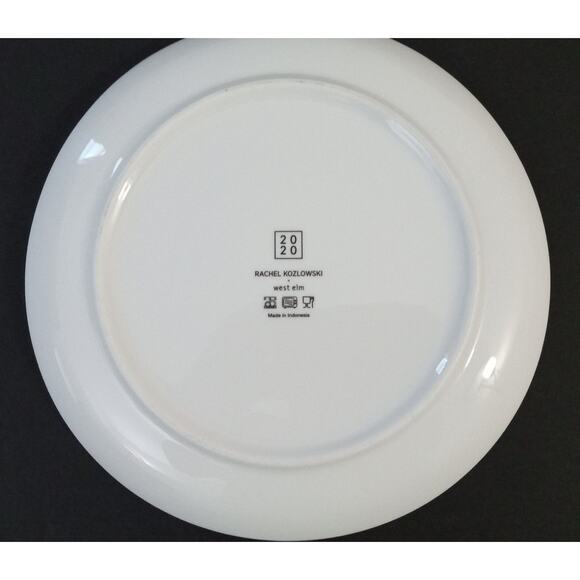 West Elm Rachel Kozlowski Dapper Animal Winter Rabbit Snowshoes Plate Salad - Picture 7 of 7